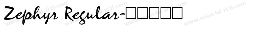 Zephyr Regular字体转换